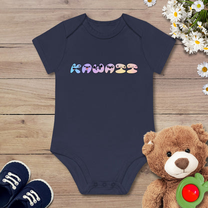 Kawaii Schriftzug Kurzarm Body