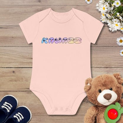 Kawaii Schriftzug Kurzarm Body