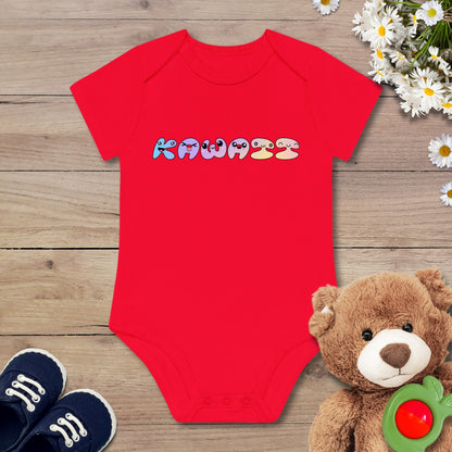 Kawaii Schriftzug Kurzarm Body