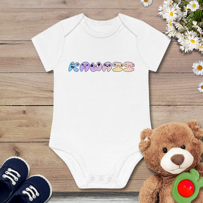 Kawaii Schriftzug Kurzarm Body