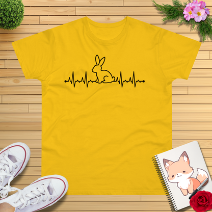 Herzschlag EKG Hase T-Shirt