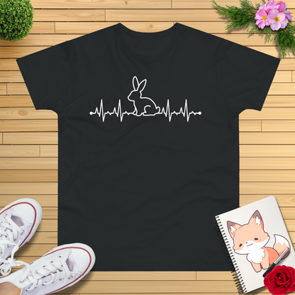 Herzschlag EKG Hase T-Shirt