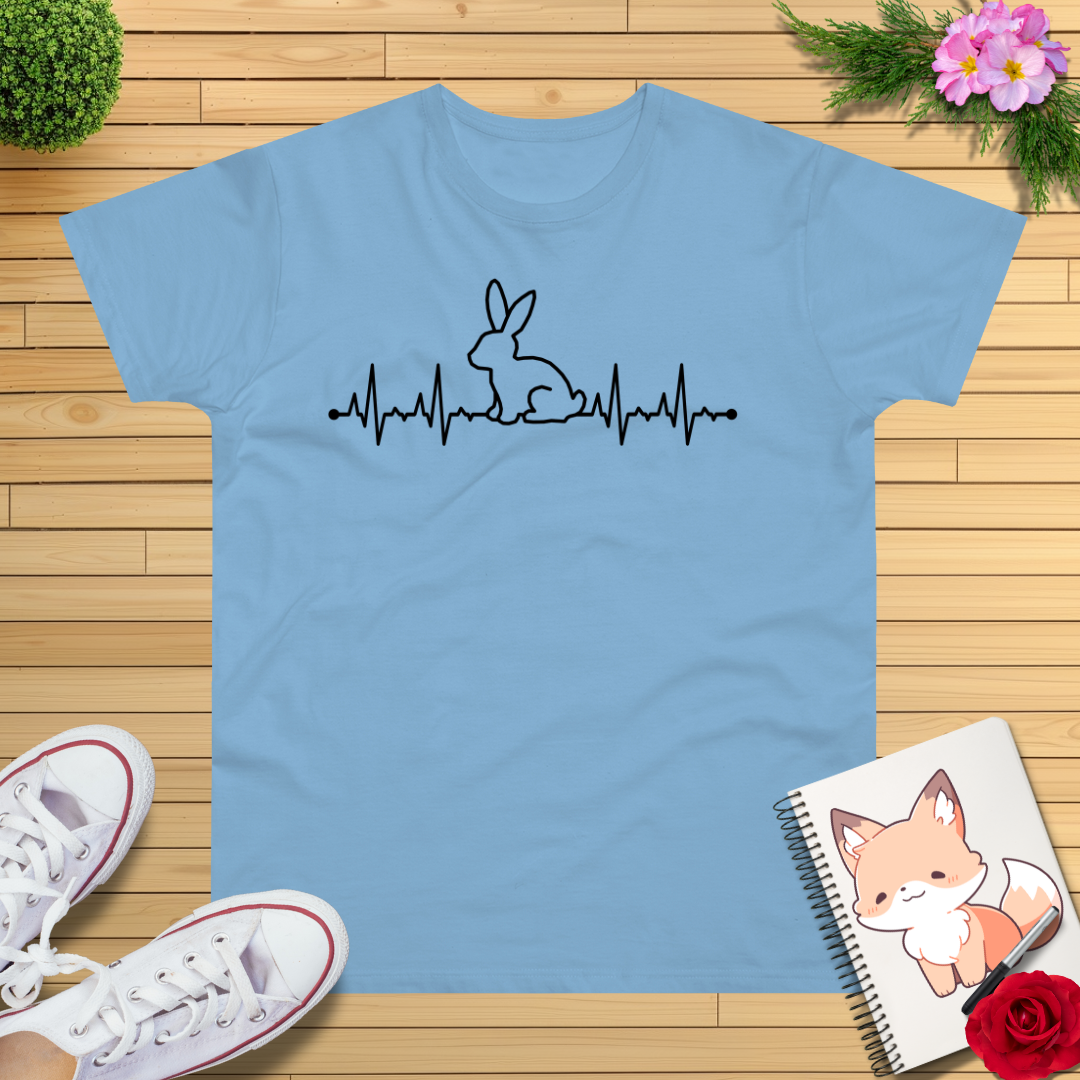 Herzschlag EKG Hase T-Shirt