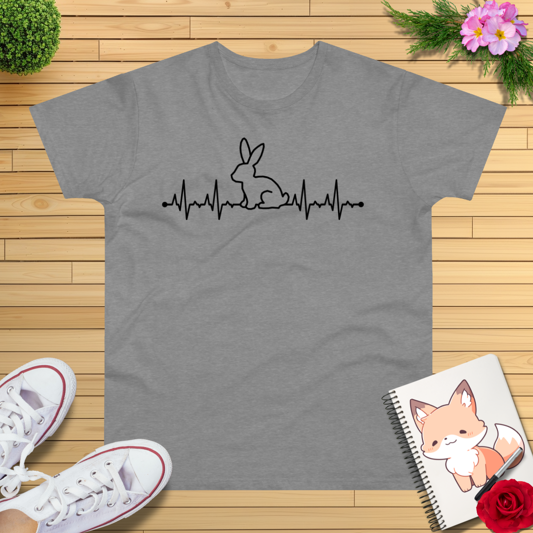 Herzschlag EKG Hase T-Shirt