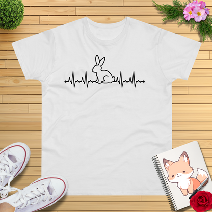 Herzschlag EKG Hase T-Shirt