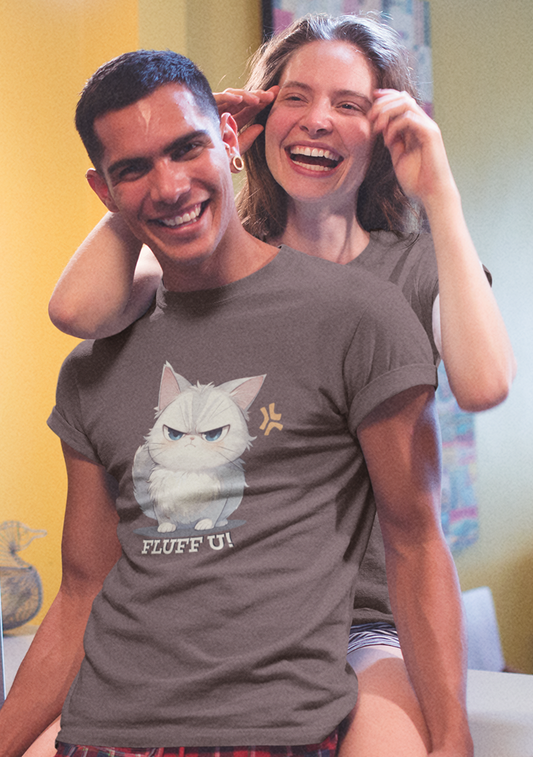 Freche Katze "Fluff U!" T-Shirt