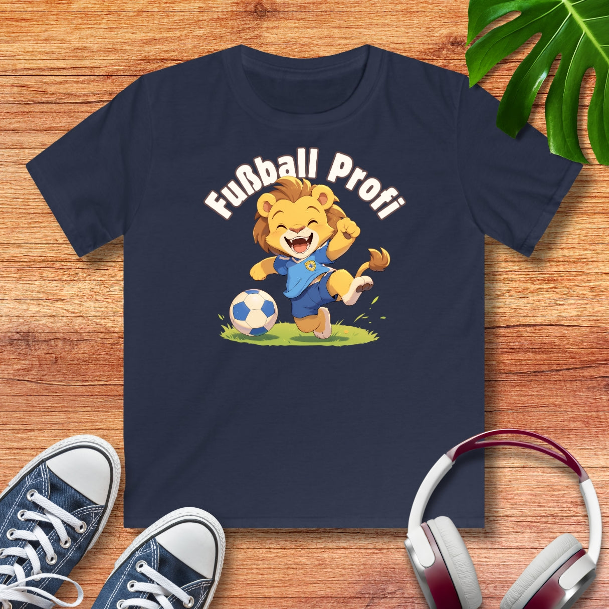 Fußball Profi Löwe Kinder T-Shirt