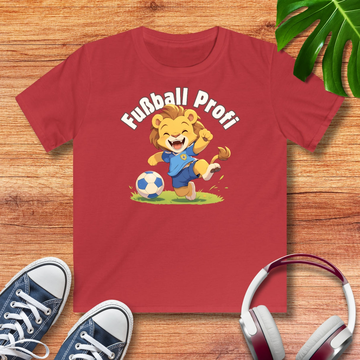 Fußball Profi Löwe Kinder T-Shirt