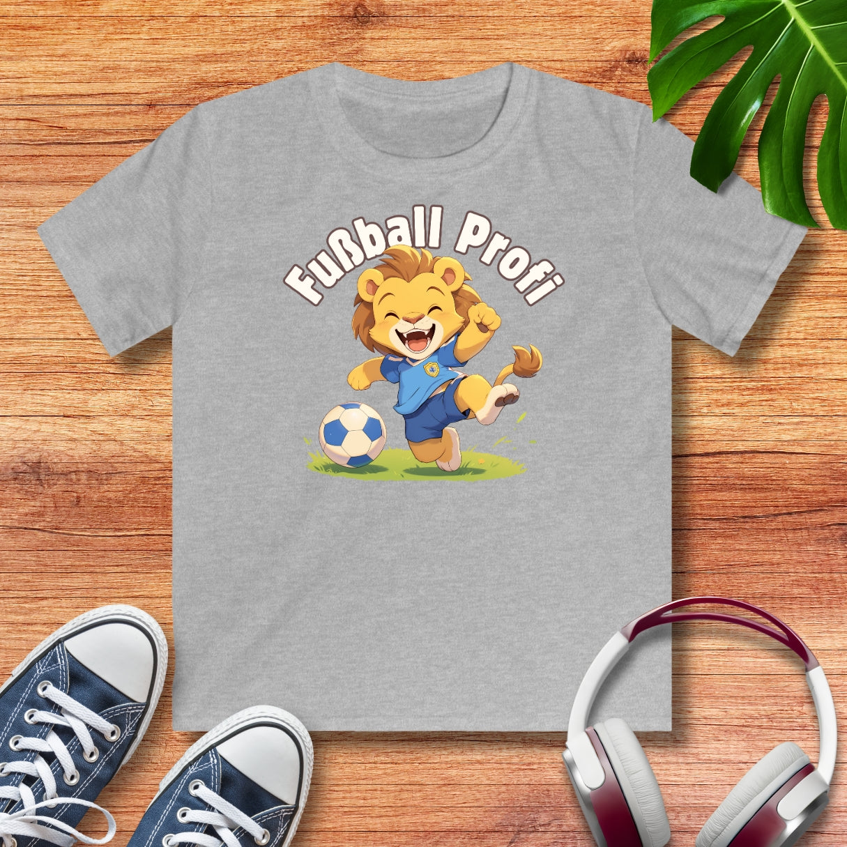 Fußball Profi Löwe Kinder T-Shirt