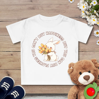 Blumen Hase Baby T-Shirt