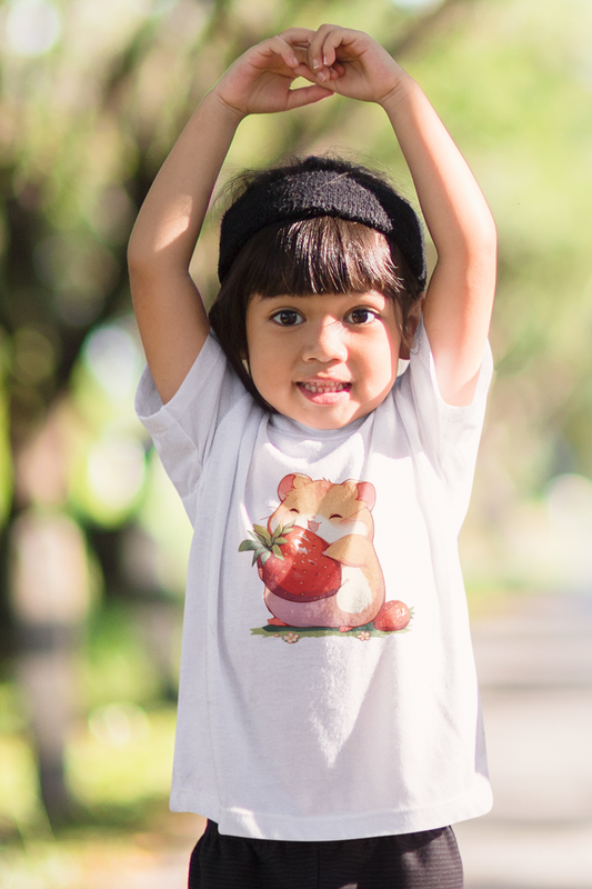 Happy Erdbeeren Hamster Kinder T-Shirt