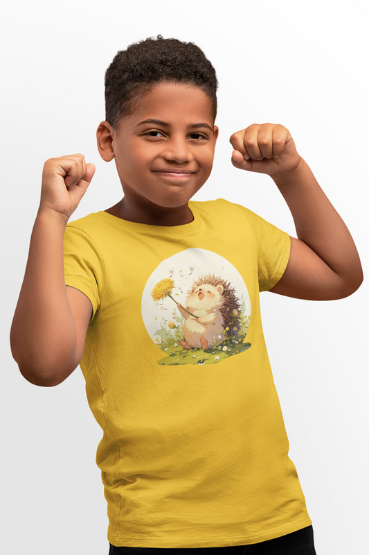 Igel mit Löwenzahn Kinder T-Shirt