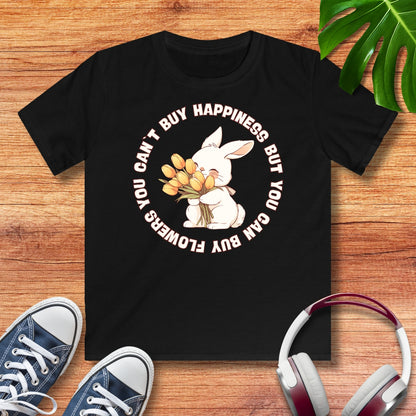 Blumen Hase Kinder T-Shirt