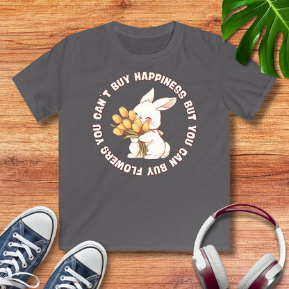 Blumen Hase Kinder T-Shirt