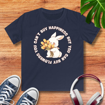 Blumen Hase Kinder T-Shirt