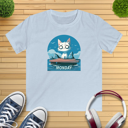 Monday Kitten mit Haien Kinder T-Shirt