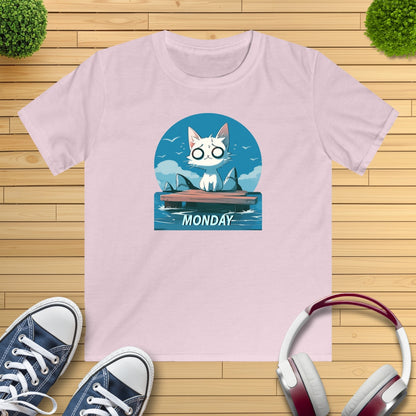 Monday Kitten mit Haien Kinder T-Shirt