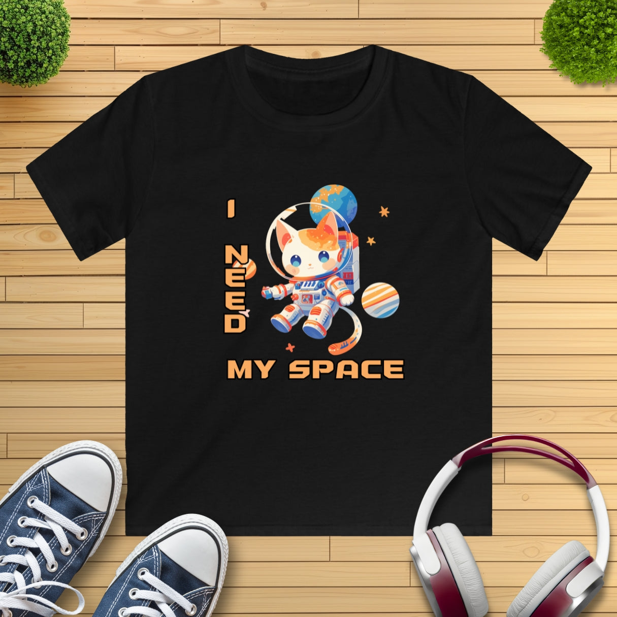 Katze I need my space Kinder T-Shirt