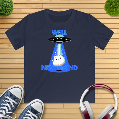 Ufo Blue beam Hund Kinder T-Shirt