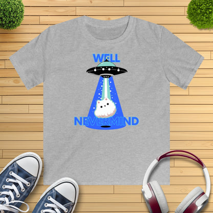 Ufo Blue beam Hund Kinder T-Shirt