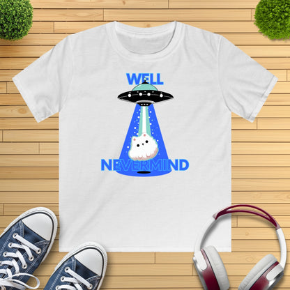 Ufo Blue beam Hund Kinder T-Shirt