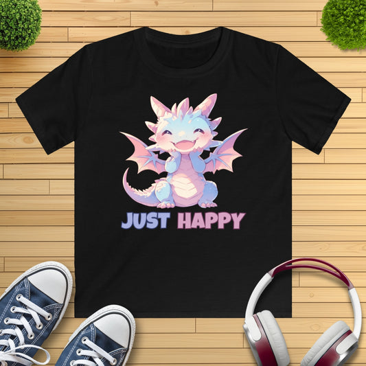 Just Happy Kawaii Drache Kinder T-Shirt