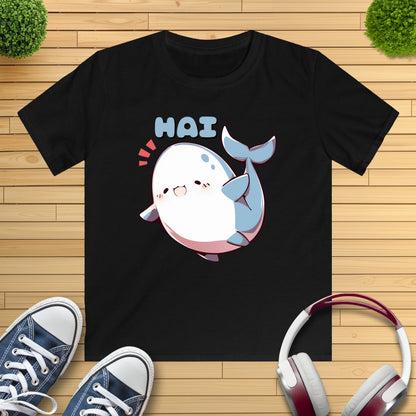 Kawaii winkender Hai Kinder T-Shirt