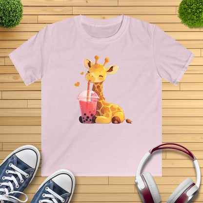 Bubble-Tea Giraffe Kinder T-Shirt