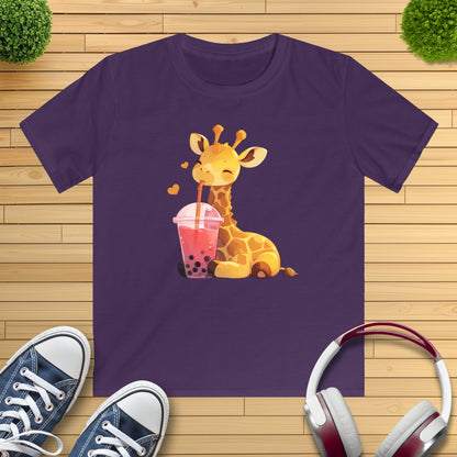 Bubble-Tea Giraffe Kinder T-Shirt