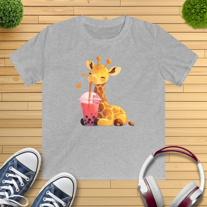 Bubble-Tea Giraffe Kinder T-Shirt