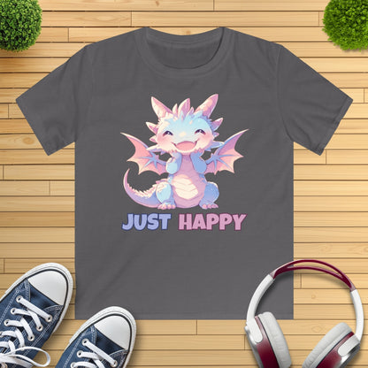 Just Happy Kawaii Drache Kinder T-Shirt