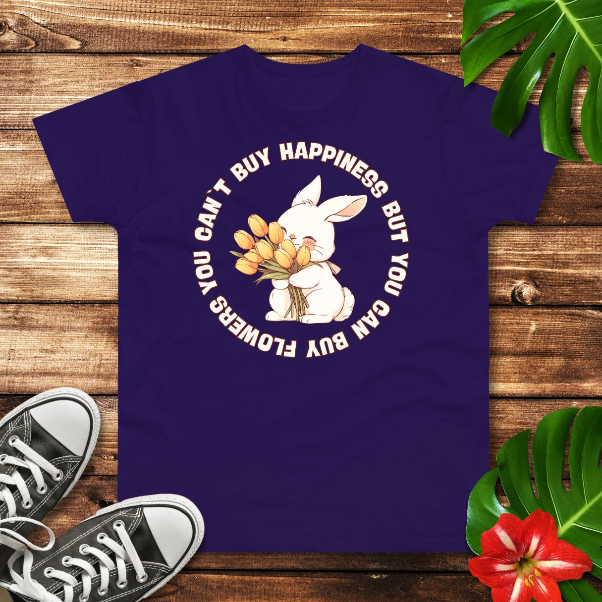 Blumen Hase T-Shirt