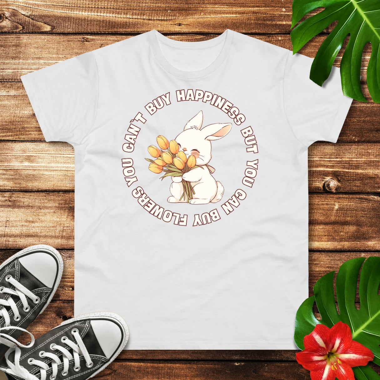 Blumen Hase T-Shirt