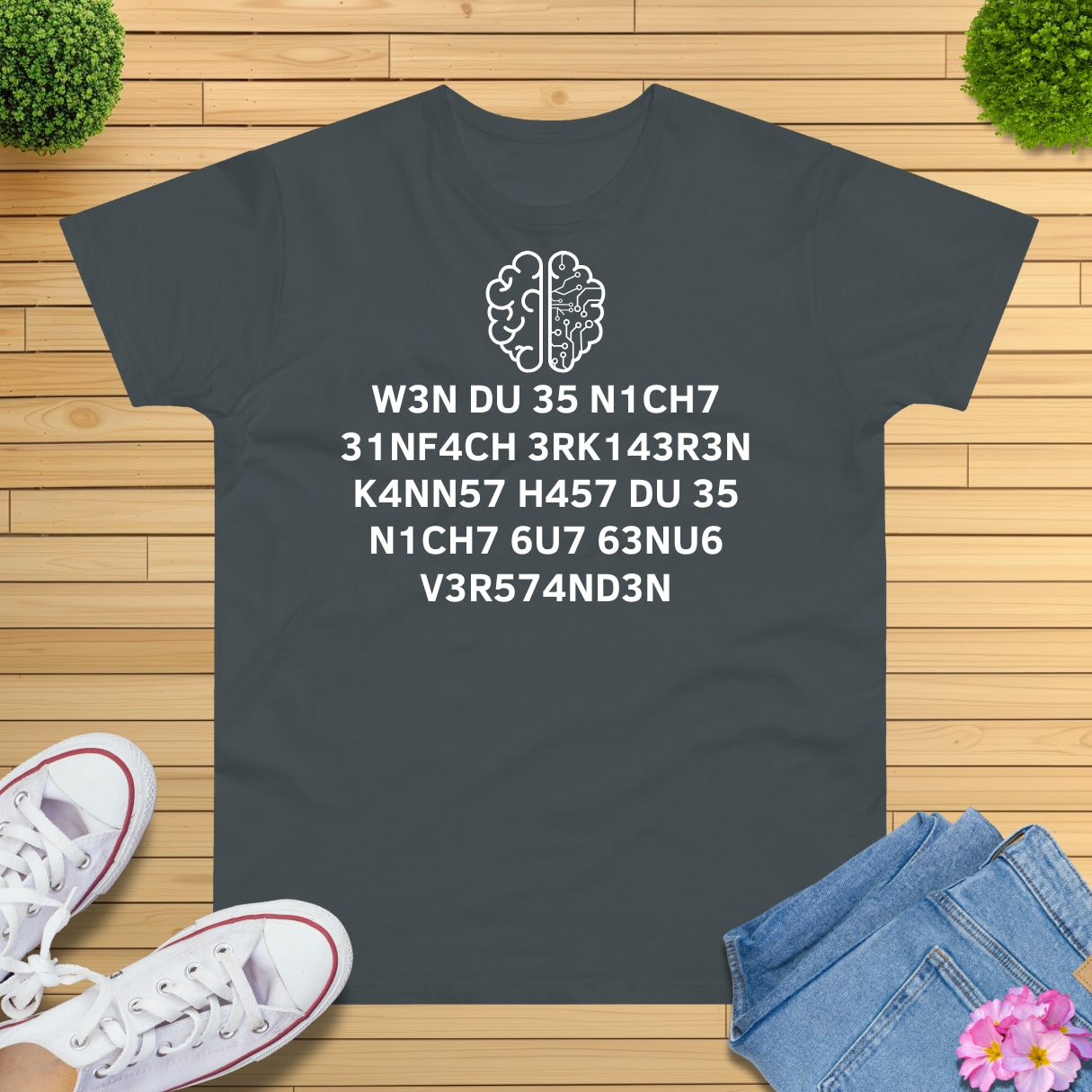 Leetspeak Spruch T-Shirt