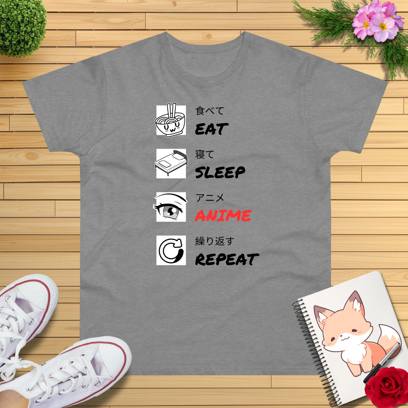 Eat-Sleep-Anime-Repeat T-Shirt