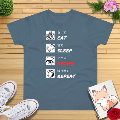 Eat-Sleep-Anime-Repeat T-Shirt