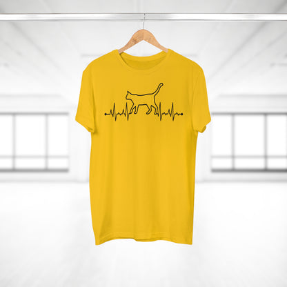 Herzschlag EKG Katze T-Shirt