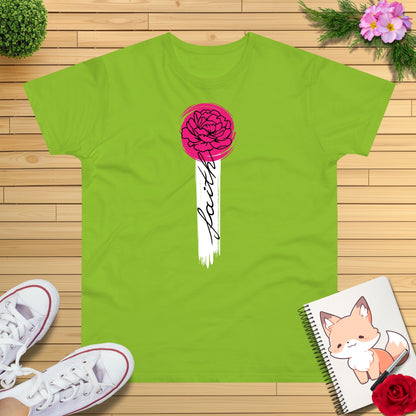 Faith mit Pfingstrose T-Shirt