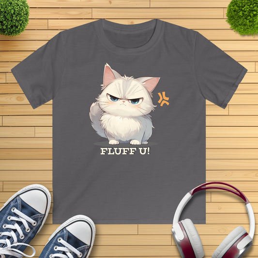 Katze Fluff U Kinder T-Shirt