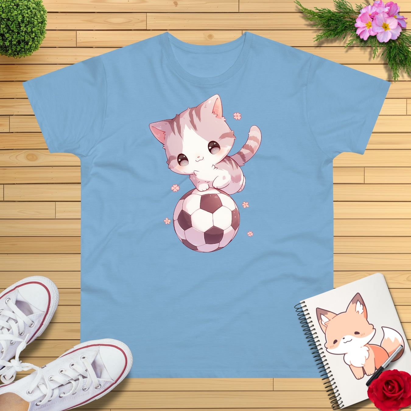 Fußball Katze T-Shirt