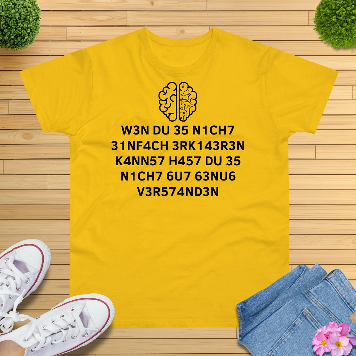 Leetspeak Spruch T-Shirt