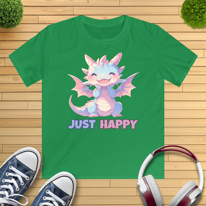 Just Happy Kawaii Drache Kinder T-Shirt