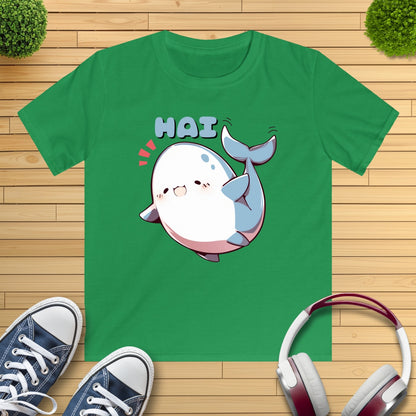 Kawaii winkender Hai Kinder T-Shirt