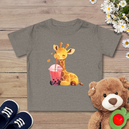 Bubble-Tea Giraffe Baby T-Shirt