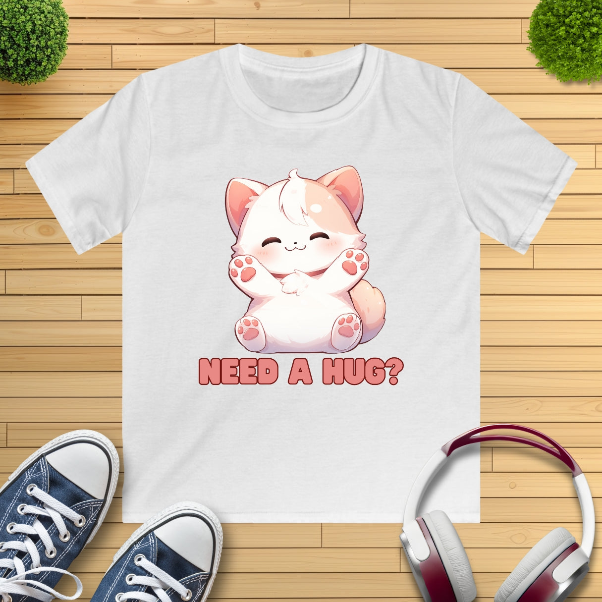 Katze need a hug Kinder T-Shirt