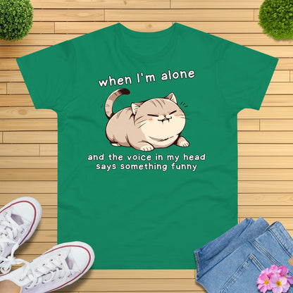 Wenn ich alleine bin Katze T-Shirt