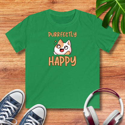 Purrfectly Happy Katze Kinder T-Shirt