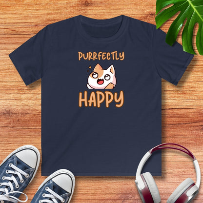 Purrfectly Happy Katze Kinder T-Shirt