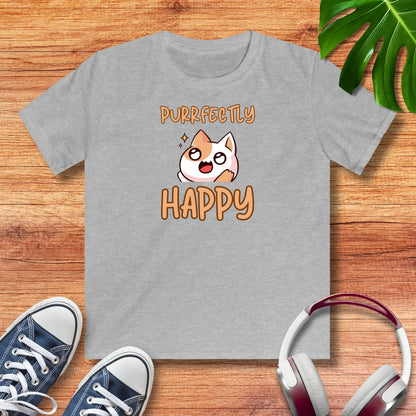 Purrfectly Happy Katze Kinder T-Shirt