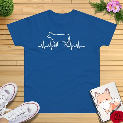 Herzschlag EKG Kuh T-Shirt